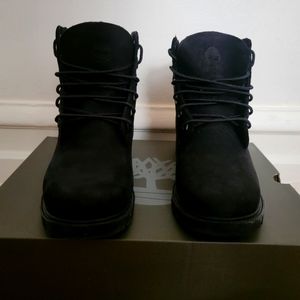 Black Timberland Construction Boots